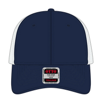 OTTO 83-473 6 Panel Low Profile Mesh Back Trucker Cap - Nvy/Nvy/Wht - Nvy/Nvy/Wht / 6 1/2’’ - 7 5/8’’