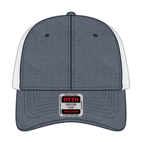 OTTO 83-473 6 Panel Low Profile Mesh Back Trucker Cap - Nvy/Wht - Nvy/Wht / 6 1/2’’ - 7 5/8’’