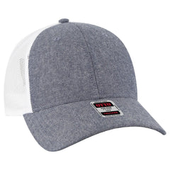 OTTO 83-473 6 Panel Low Profile Mesh Back Trucker Cap - Nvy/Wht - Nvy/Wht / 6 1/2’’ - 7 5/8’’