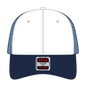 OTTO 83-473 6 Panel Low Profile Mesh Back Trucker Cap - Nvy/Wht/Nvy - Nvy/Wht/Nvy / 6 1/2’’ - 7 5/8’’