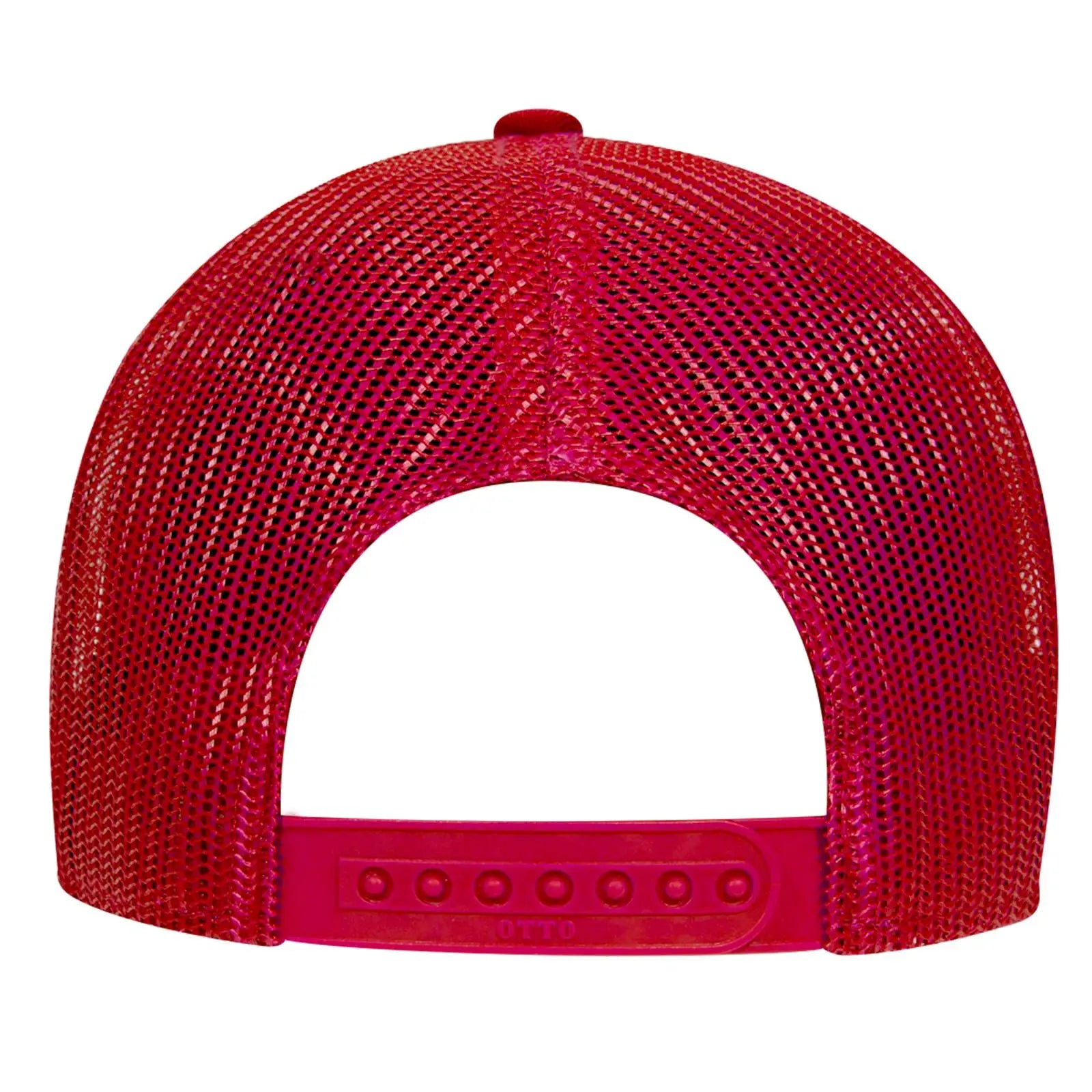 OTTO 83-473 6 Panel Low Profile Mesh Back Trucker Cap - Red