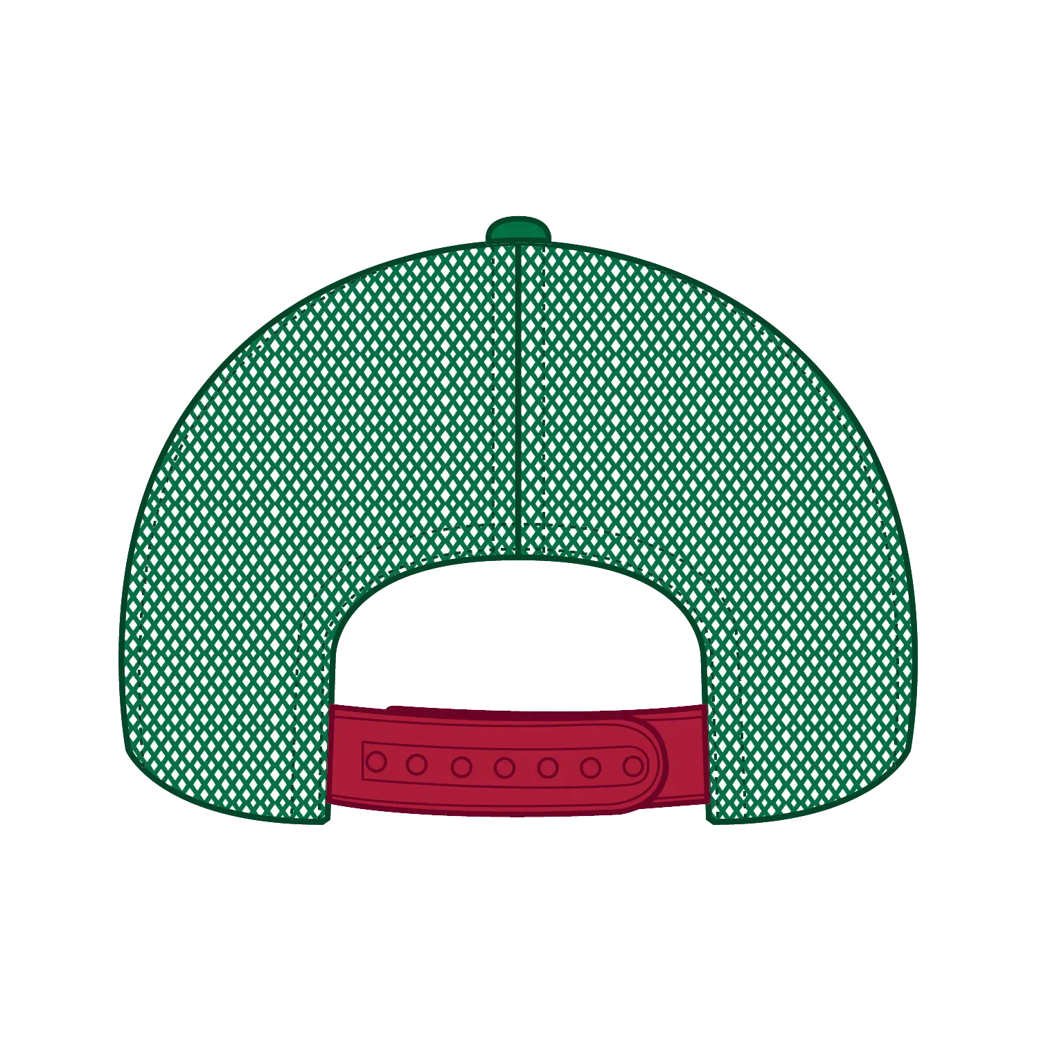 OTTO 83-473 6 Panel Low Profile Mesh Back Trucker Cap - Red