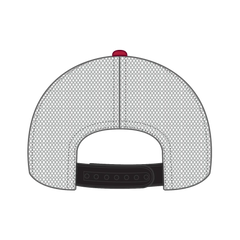 OTTO 83-473 6 Panel Low Profile Mesh Back Trucker Cap - Red/Blk - Red/Blk / 6 1/2’’ - 7 5/8’’