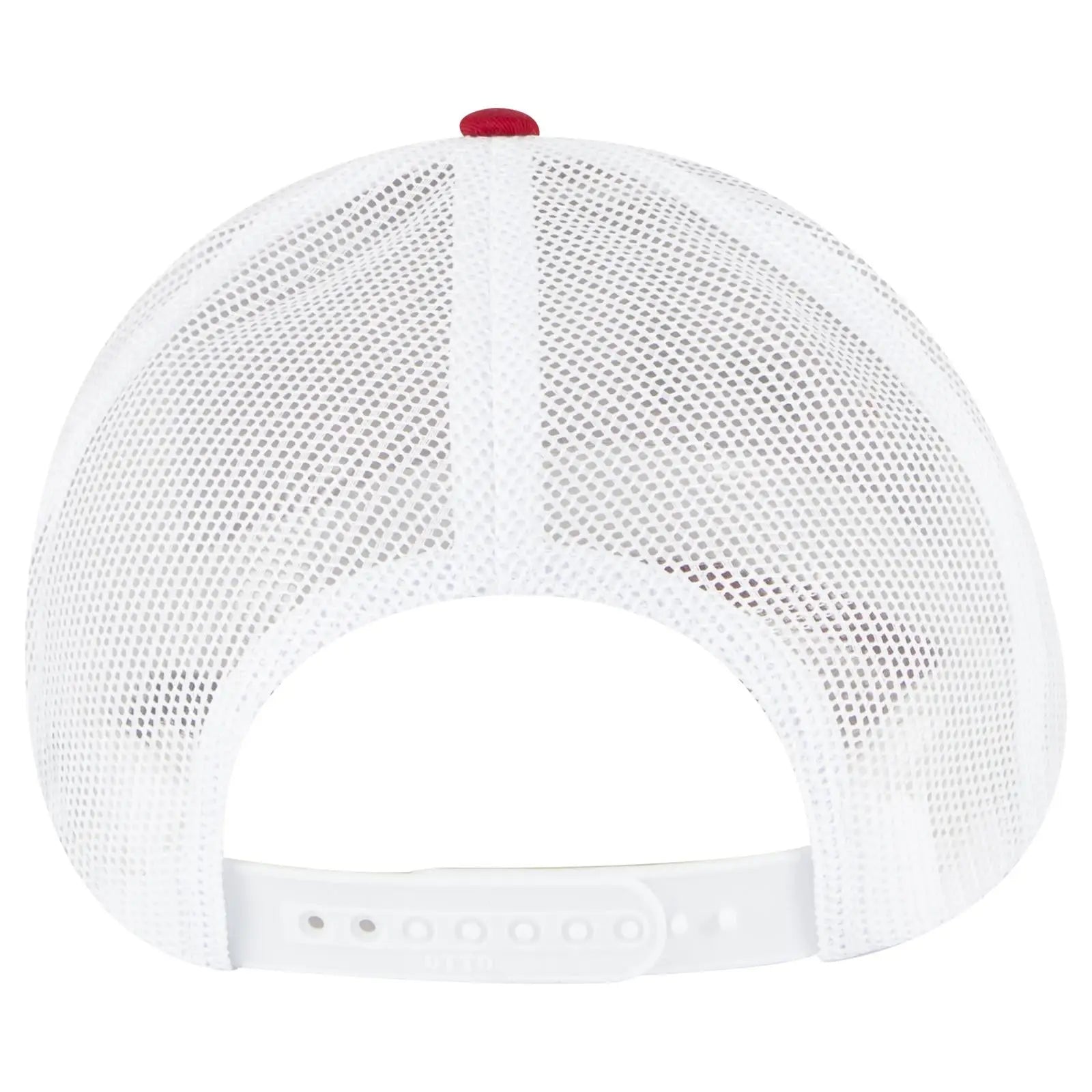 OTTO 83-473 6 Panel Low Profile Mesh Back Trucker Cap - Red/Red/Wht - Red/Red/Wht / 6 1/2’’ - 7 5/8’’