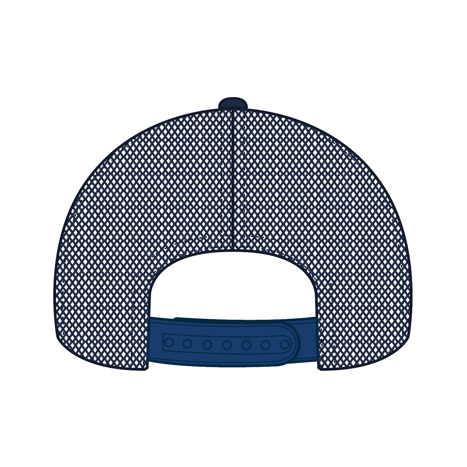 OTTO 83-473 6 Panel Low Profile Mesh Back Trucker Cap - Royal