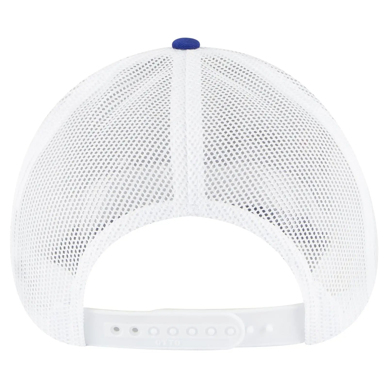 OTTO 83-473 6 Panel Low Profile Mesh Back Trucker Cap - Ryl/Ryl/Wht - Ryl/Ryl/Wht / 6 1/2’’ - 7 5/8’’
