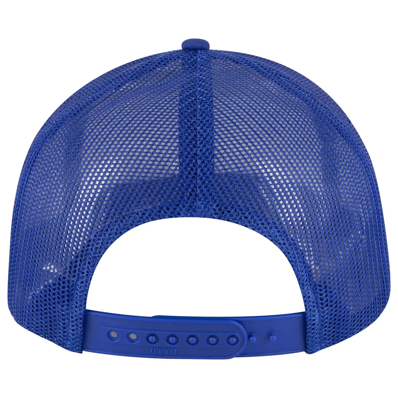OTTO 83-473 6 Panel Low Profile Mesh Back Trucker Cap - Ryl/Wht/Ryl