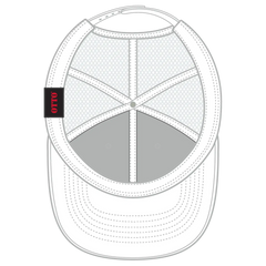 OTTO 83-473 6 Panel Low Profile Mesh Back Trucker Cap - White