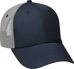 OTTO 83-473 Cotton Twill Low Profile Pro Style Mesh Back Cap with 6 Embroidered Eyelets - Navy Navy Gray - Navy Gray