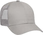 OTTO 83-473 Cotton Twill Low Profile Pro Style Mesh Back Cap with 6 Embroidered Eyelets - Gray - Gray / One Size Fits