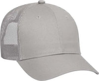 OTTO 83-473 Cotton Twill Low Profile Pro Style Mesh Back Cap with 6 Embroidered Eyelets - Gray - Gray / One Size Fits