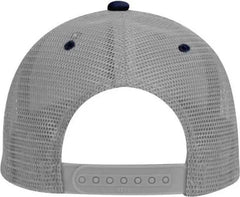 OTTO 83 473 Cotton Twill Low Profile Pro Style Mesh Back Cap with 6 Embroidered Eyelets Navy Gray Navy Gray / One Size
