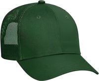 OTTO 83-473 Cotton Twill Low Profile Pro Style Mesh Back Cap with 6 Embroidered Eyelets - Dark Green - Forest