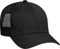 OTTO 83-473 Cotton Twill Low Profile Pro Style Mesh Back Cap with 6 Embroidered Eyelets - Black - Black / One Size Fits