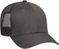 OTTO 83-473 Cotton Twill Low Profile Pro Style Mesh Back Cap with 6 Embroidered Eyelets - Charcoal Gray - Dark Gray