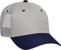 OTTO 83 473 Cotton Twill Low Profile Pro Style Mesh Back Cap with 6 Embroidered Eyelets Navy Gray Navy Gray / One Size