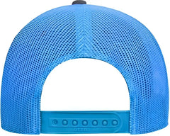 OTTO 83-473 Cotton Twill Low Profile Pro Style Mesh Back Cap with 6 Embroidered Eyelets - Charcoal Charcoal Neon Blue