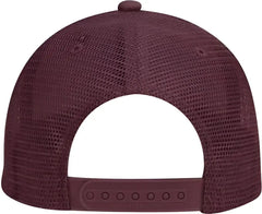 OTTO 83-473 Cotton Twill Low Profile Pro Style Mesh Back Cap with 6 Embroidered Eyelets - Maroon - Maroon / One Size