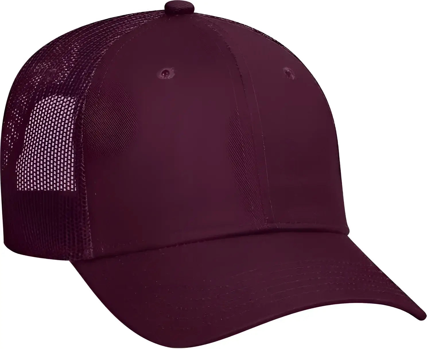 OTTO 83-473 Cotton Twill Low Profile Pro Style Mesh Back Cap with 6 Embroidered Eyelets - Maroon - Maroon / One Size