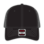 OTTO 83-509 6 Panel Low Profile Mesh Back Trucker Cap - Blk/Wht - Blk/Wht / 6 1/2’’ - 7 5/8’’