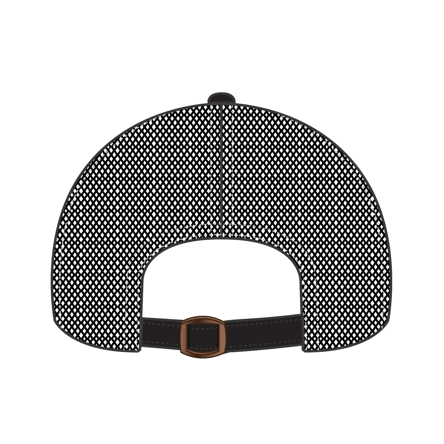 OTTO 83-509 6 Panel Low Profile Mesh Back Trucker Cap - Blk/Wht - Blk/Wht / 6 1/2’’ - 7 5/8’’