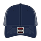 OTTO 83-509 6 Panel Low Profile Mesh Back Trucker Cap - Nvy/Wt - Nvy/Wt / 6 1/2’’ - 7 5/8’’