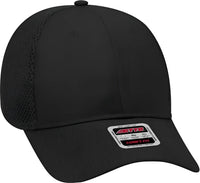 OTTO 83-605 Deluxe Cotton Twill Low Profile Air Mesh Back Cap - Black - Black / One Size Fits Most