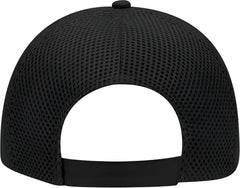 OTTO 83-605 Deluxe Cotton Twill Low Profile Air Mesh Back Cap - Black - Black / One Size Fits Most
