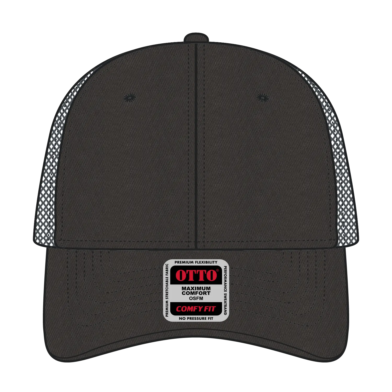 OTTO 83-605 ’OTTO Comfy Fit’ 6 Panel Low Profile Baseball Cap - Char. Gray - Char. Gray / 6 1/2’’ - 7 5/8’’