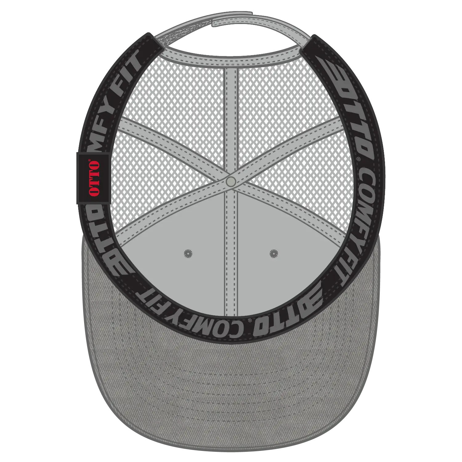 OTTO 83-605 ’OTTO Comfy Fit’ 6 Panel Low Profile Baseball Cap - Gray - Gray / 6 1/2’’ - 7 5/8’’