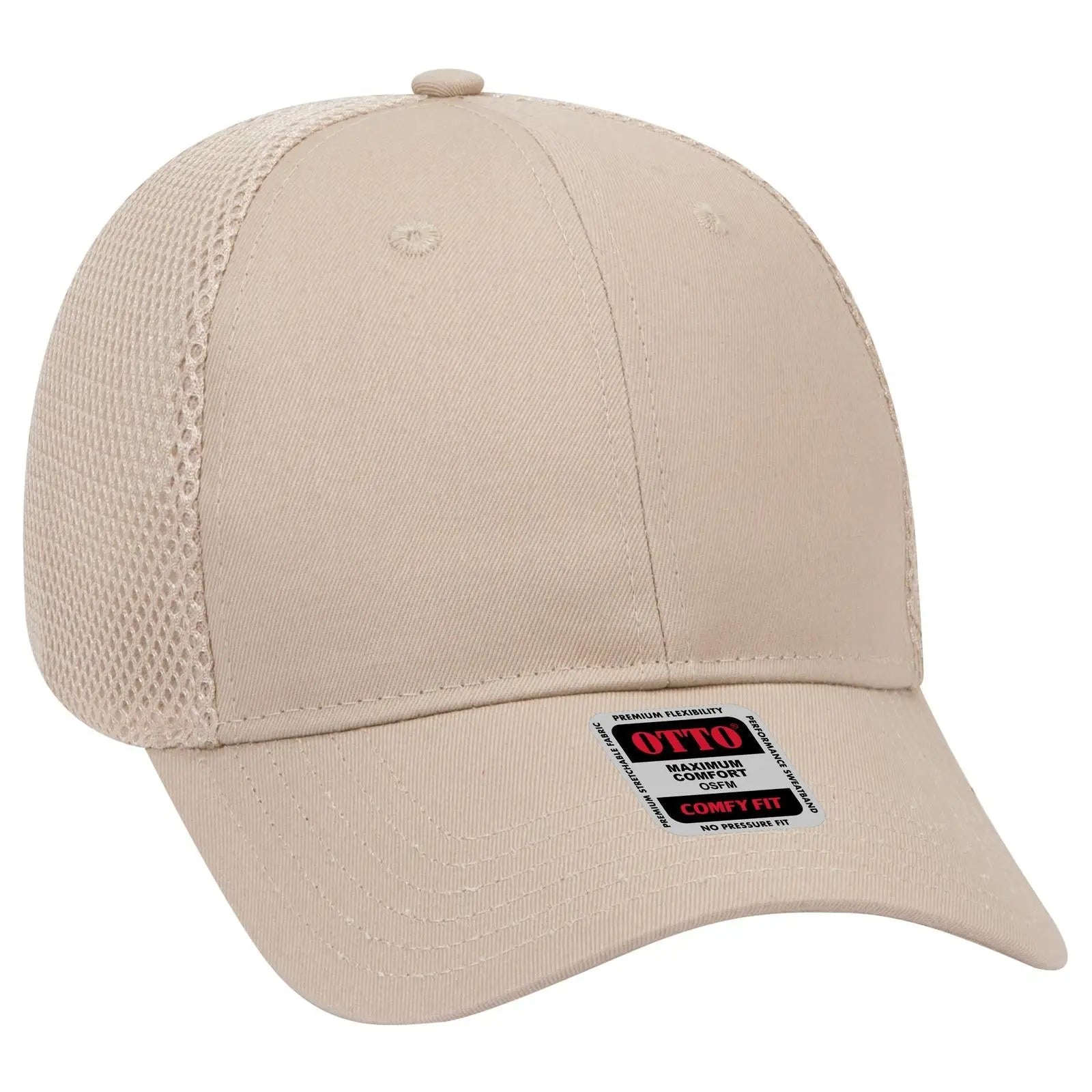 OTTO 83-605 ’OTTO Comfy Fit’ 6 Panel Low Profile Baseball Cap - Khaki - Khaki / 6 1/2’’ - 7 5/8’’