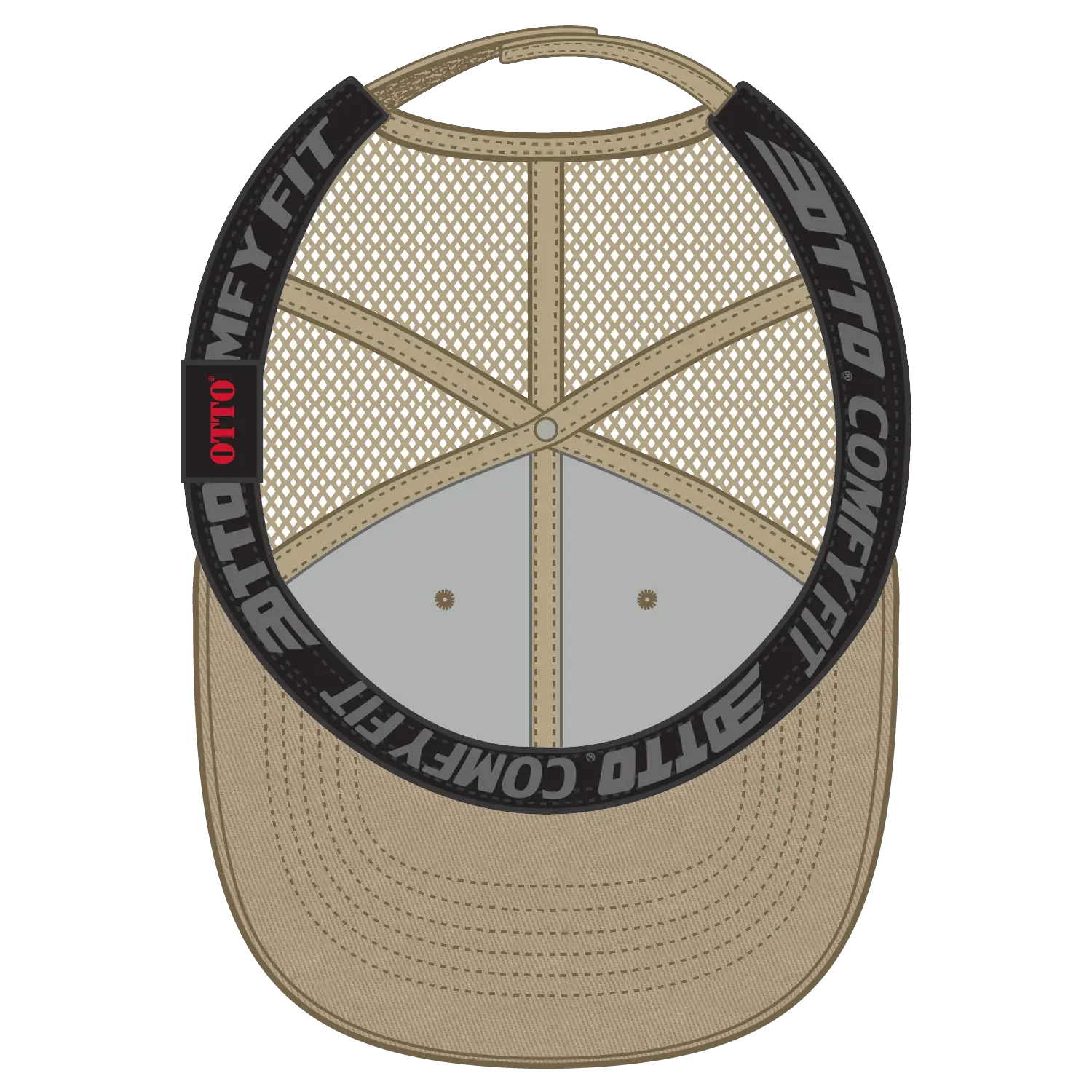 OTTO 83-605 ’OTTO Comfy Fit’ 6 Panel Low Profile Baseball Cap - Khaki - Khaki / 6 1/2’’ - 7 5/8’’