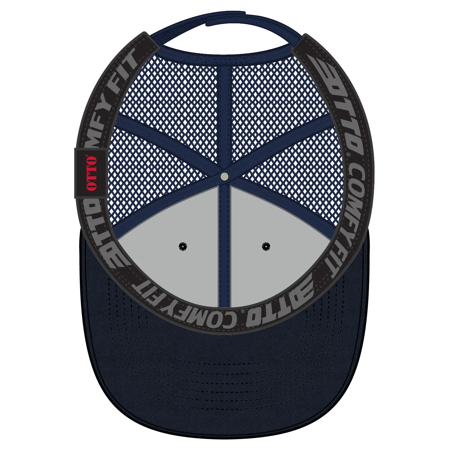 OTTO 83-605 ’OTTO Comfy Fit’ 6 Panel Low Profile Baseball Cap - Navy - Navy / 6 1/2’’ - 7 5/8’’