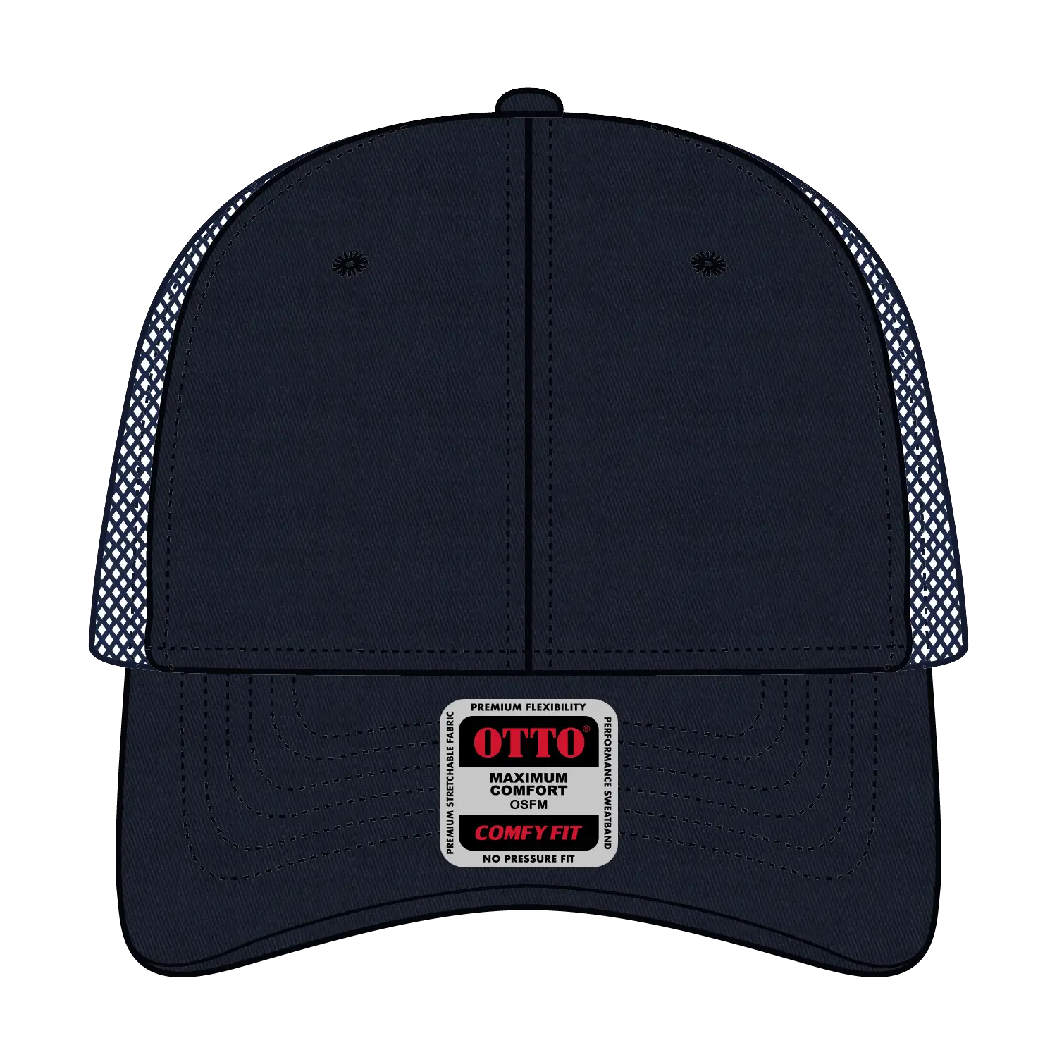 OTTO 83-605 ’OTTO Comfy Fit’ 6 Panel Low Profile Baseball Cap - Navy - Navy / 6 1/2’’ - 7 5/8’’