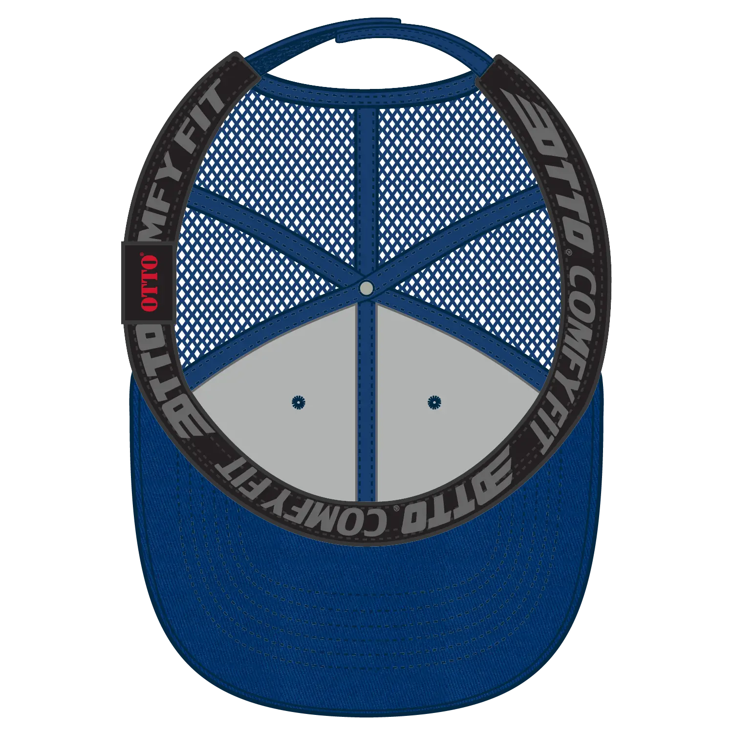 OTTO 83-605 ’OTTO Comfy Fit’ 6 Panel Low Profile Baseball Cap - Royal - Royal / 6 1/2’’ - 7 5/8’’