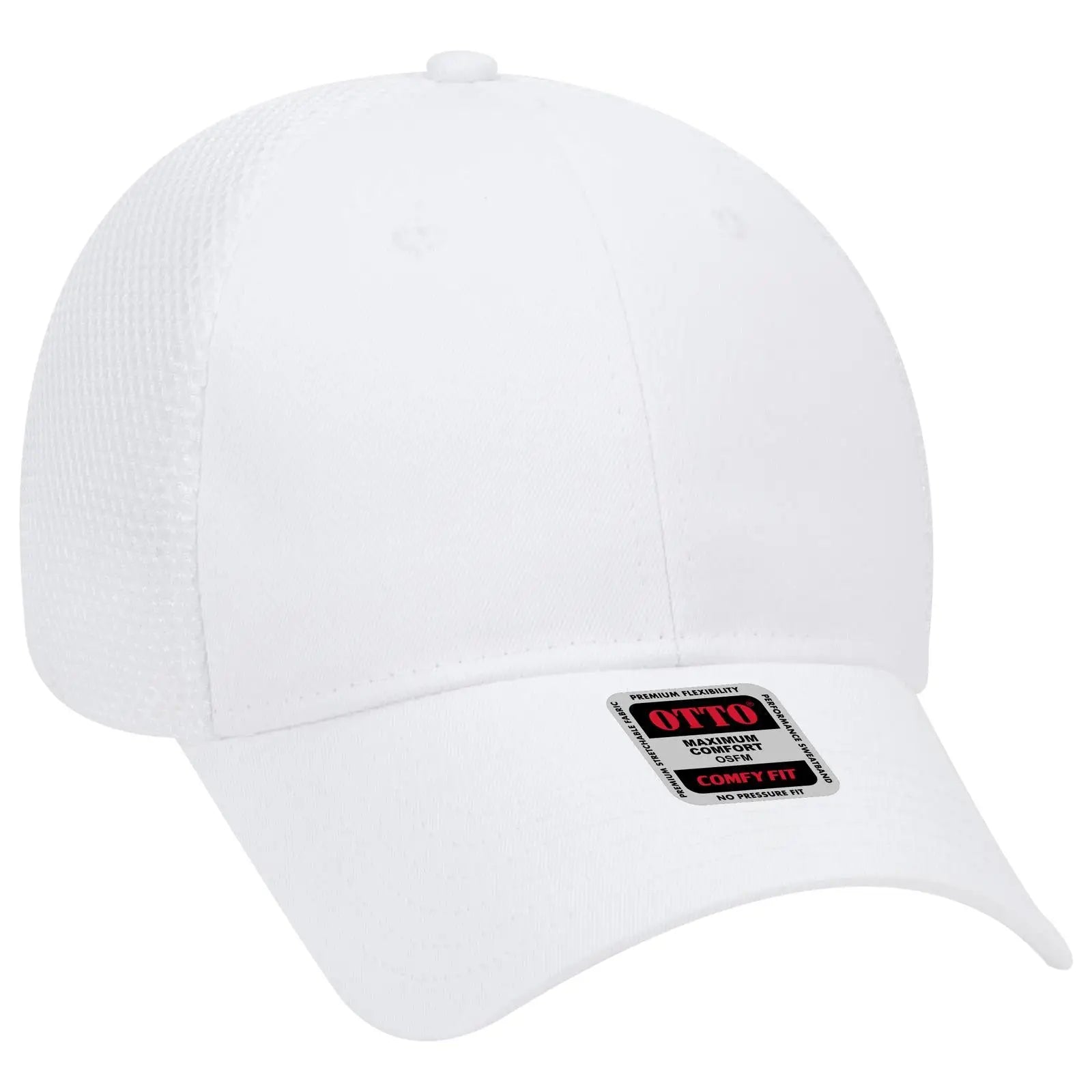 OTTO 83-605 ’OTTO Comfy Fit’ 6 Panel Low Profile Baseball Cap - White - White / 6 1/2’’ - 7 5/8’’