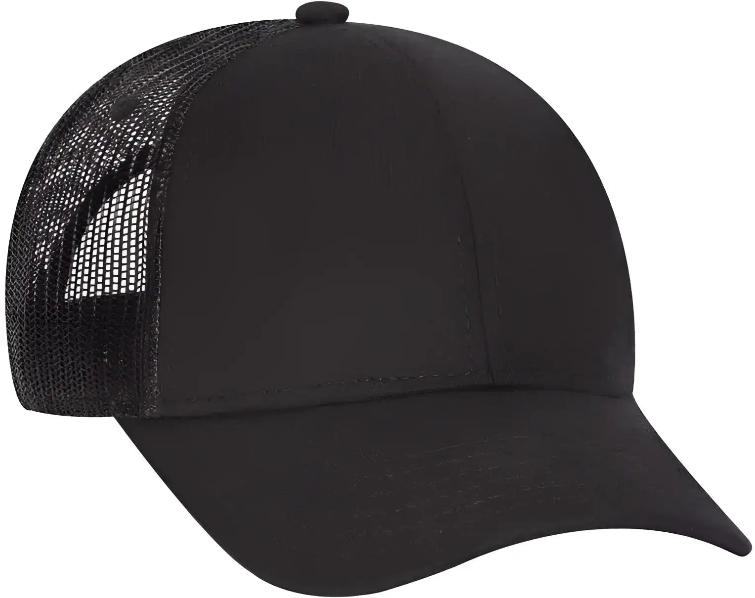 OTTO 83-932 Jersey Knit Low Profile Pro Style Mesh Back Cap - Black - Black / One Size Fits Most