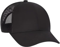 OTTO 83-932 Jersey Knit Low Profile Pro Style Mesh Back Cap - Black - Black / One Size Fits Most