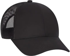OTTO 83-932 Jersey Knit Low Profile Pro Style Mesh Back Cap - Black - Black / One Size Fits Most