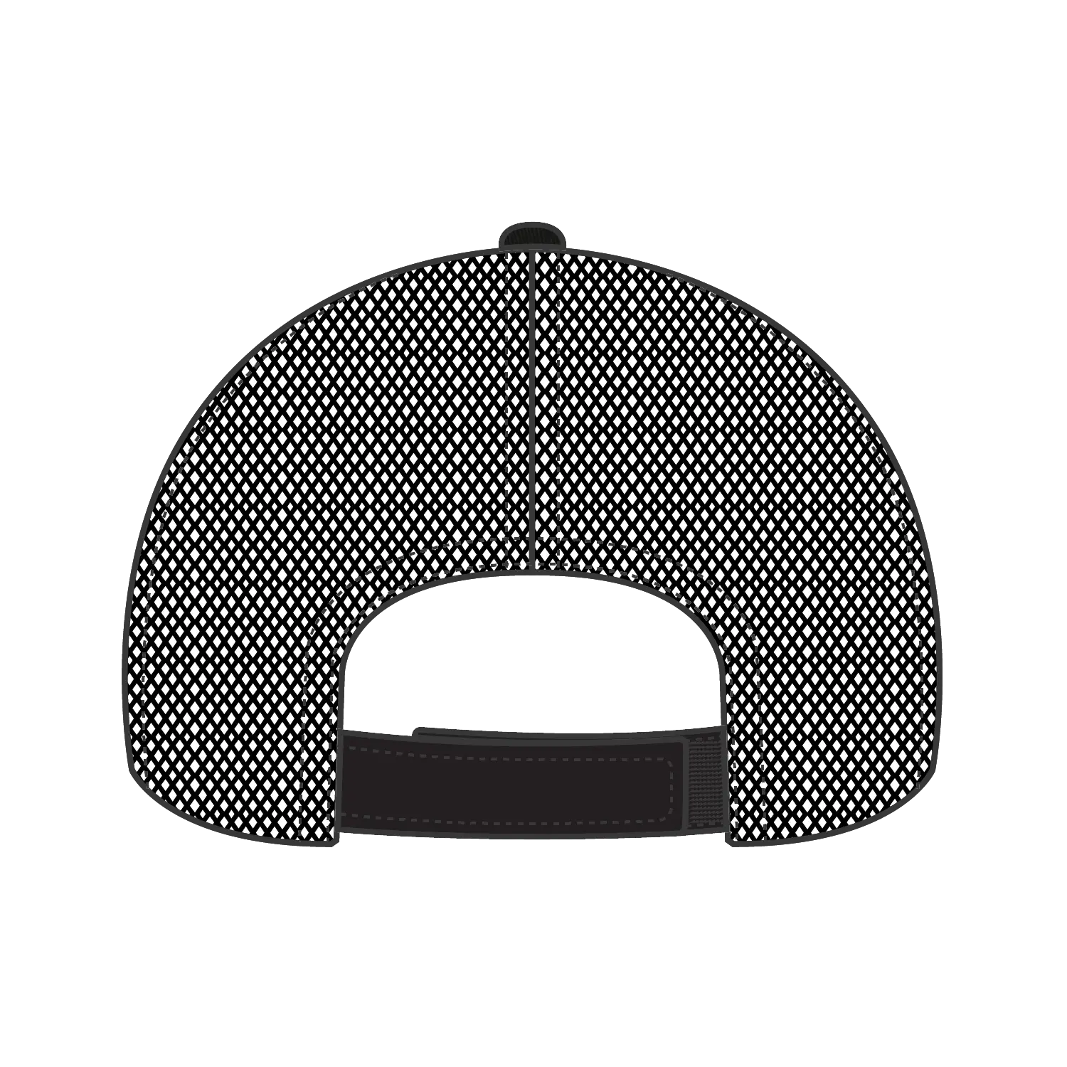 OTTO 83-942 6 Panel Low Profile Mesh Back Trucker Cap - Black - Black / 6 1/2’’ - 7 5/8’’