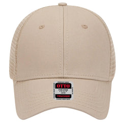 OTTO 83-942 6 Panel Low Profile Mesh Back Trucker Cap - Khaki - Khaki / 6 1/2’’ - 7 5/8’’