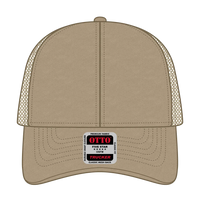 OTTO 83-942 6 Panel Low Profile Mesh Back Trucker Cap - Khaki - Khaki / 6 1/2’’ - 7 5/8’’