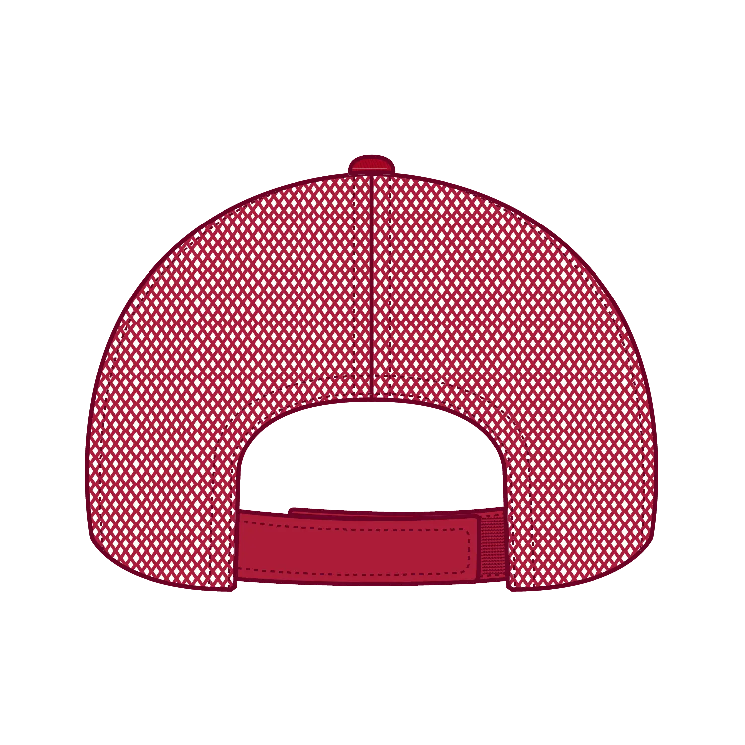 OTTO 83-942 6 Panel Low Profile Mesh Back Trucker Cap - Red - Red / 6 1/2’’ - 7 5/8’’
