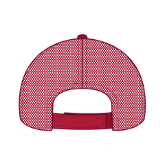 OTTO 83-942 6 Panel Low Profile Mesh Back Trucker Cap - Red - Red / 6 1/2’’ - 7 5/8’’