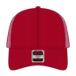 OTTO 83-942 6 Panel Low Profile Mesh Back Trucker Cap - Red - Red / 6 1/2’’ - 7 5/8’’