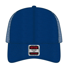 OTTO 83-942 6 Panel Low Profile Mesh Back Trucker Cap - Royal - Royal / 6 1/2’’ - 7 5/8’’