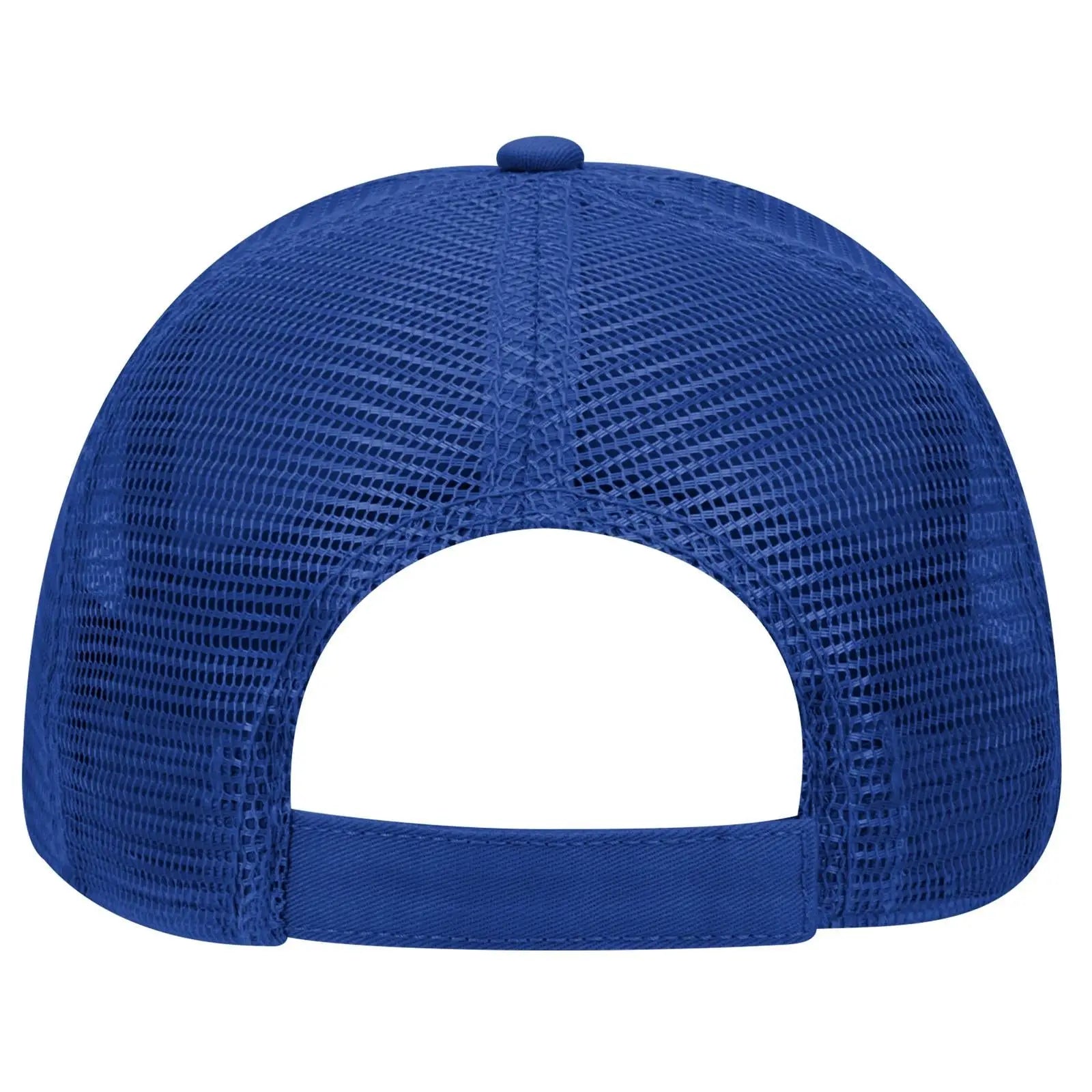OTTO 83-942 6 Panel Low Profile Mesh Back Trucker Cap - Royal - Royal / 6 1/2’’ - 7 5/8’’