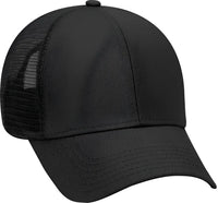 OTTO 83-942 Superior Cotton Twill Low Profile Pro Style Mesh Back Cap - Black - Black / One Size Fits Most