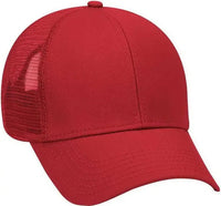 OTTO 83 942 Superior Cotton Twill Low Profile Pro Style Mesh Back Cap Red Red / One Size Fits Most