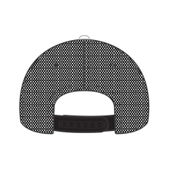 OTTO 84-482 6 Panel Low Profile Mesh Back Trucker Cap - Blk/Blk/Wht - Blk/Blk/Wht / 6 1/2’’ - 7 5/8’’